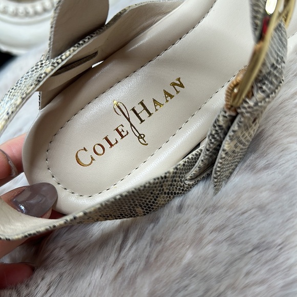 Cole Haan | NikeAir Tali | Wedge Snake Print Sandals - Picture 11 of 14